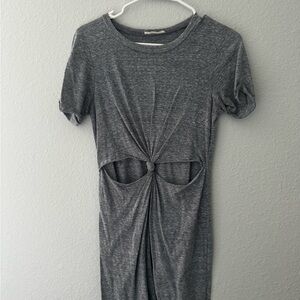 Open front knot dress